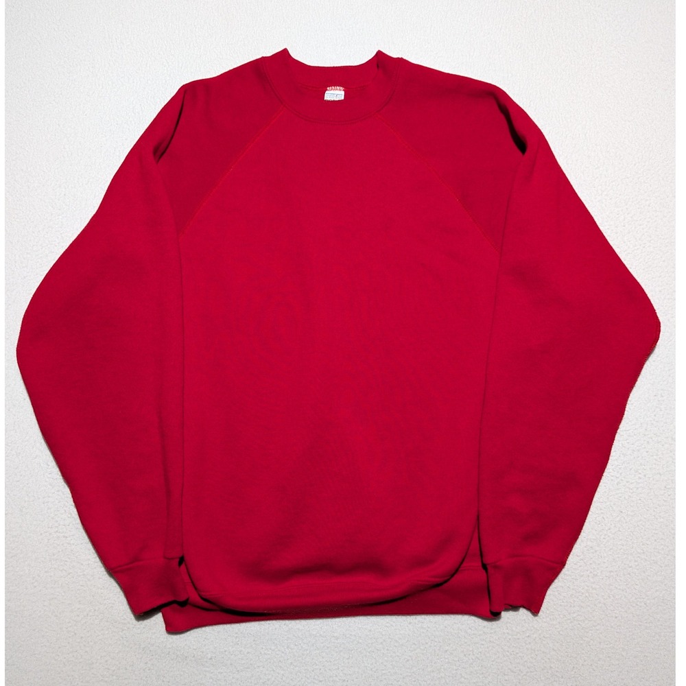 Vintage Discus Athletic Sweatshirt Mens Large Red USA Heavyweight Crewneck